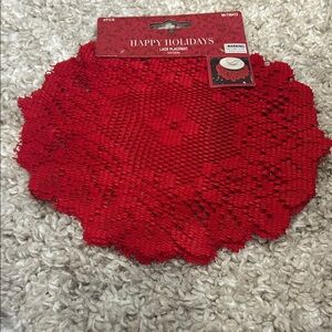 Red Lace Placemat
